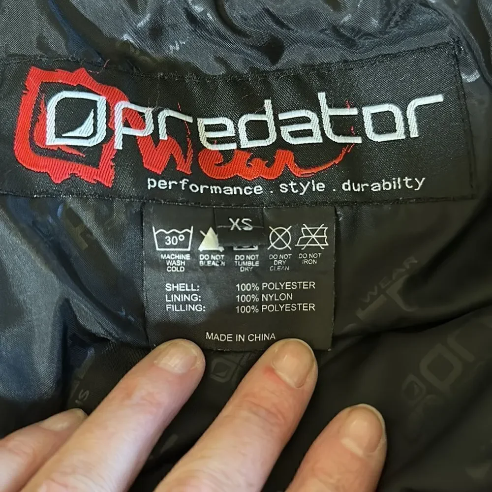 PREDATOR WEAR Women's Lightweight Quilted Zip-Up Coat Jacket Silver Size XS